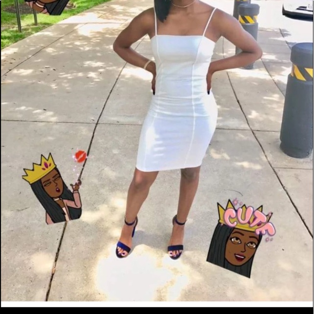 White mini dress